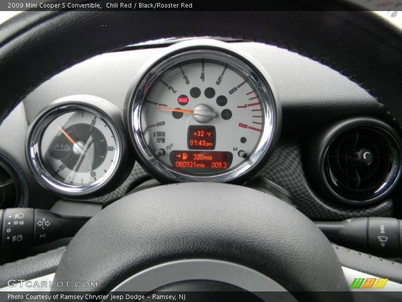 Chili Red / Black/Rooster Red 2009 Mini Cooper S Convertible