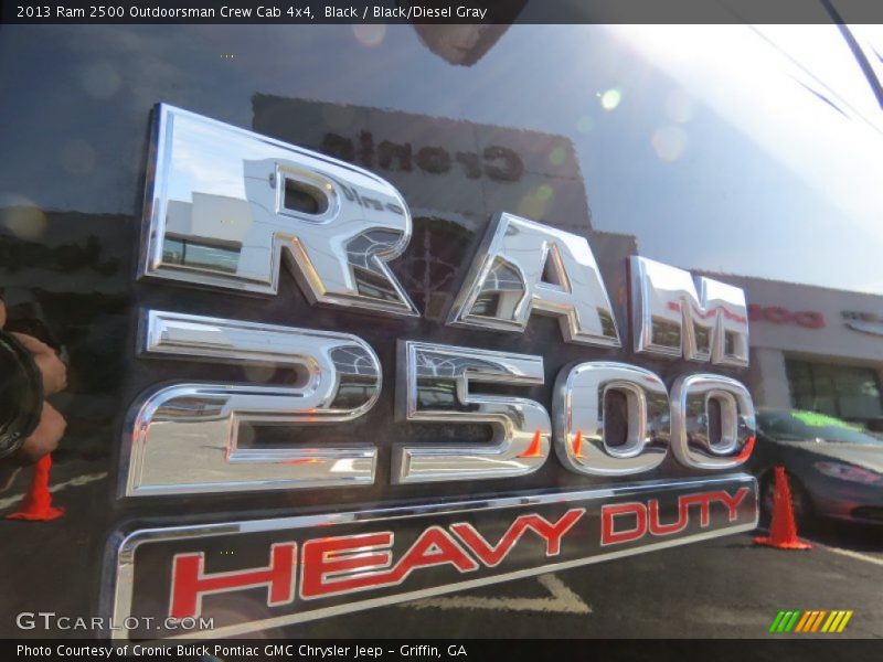 Black / Black/Diesel Gray 2013 Ram 2500 Outdoorsman Crew Cab 4x4