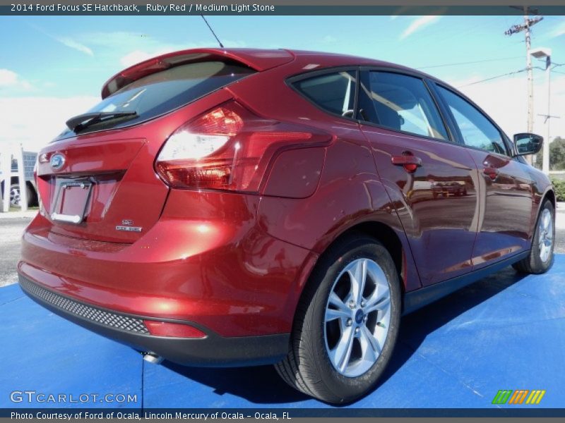 Ruby Red / Medium Light Stone 2014 Ford Focus SE Hatchback