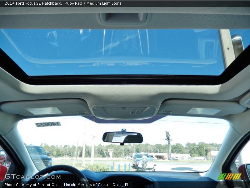 Ruby Red / Medium Light Stone 2014 Ford Focus SE Hatchback