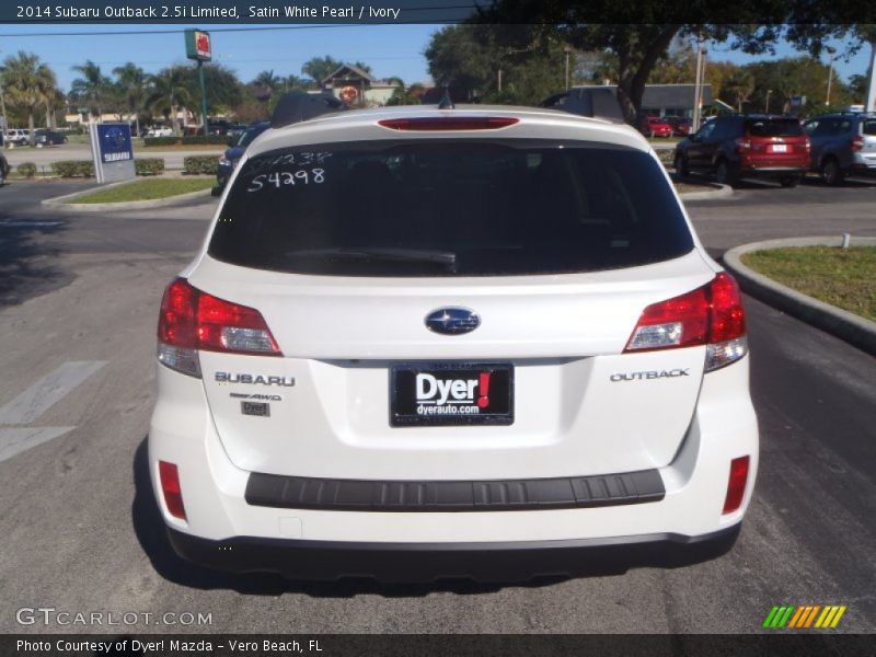 Satin White Pearl / Ivory 2014 Subaru Outback 2.5i Limited