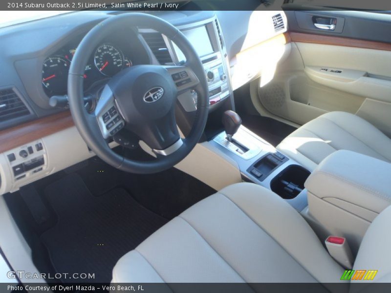Satin White Pearl / Ivory 2014 Subaru Outback 2.5i Limited