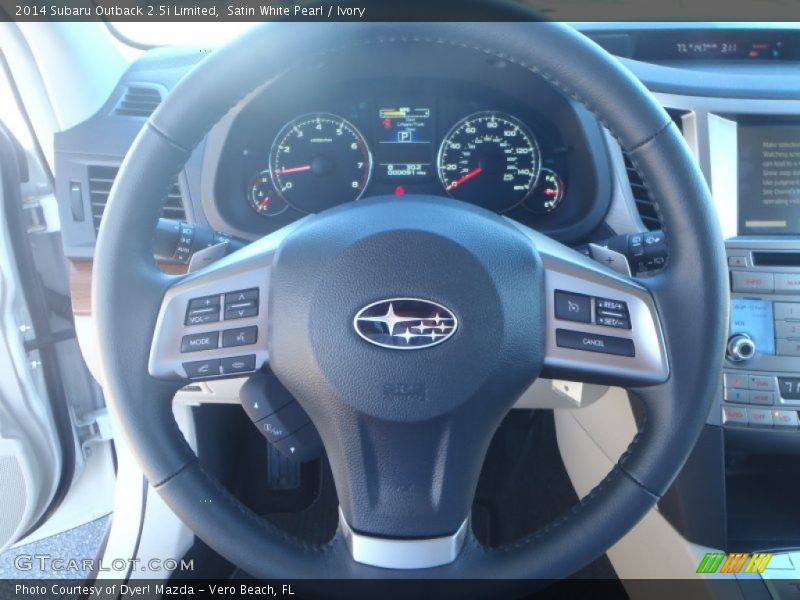 Satin White Pearl / Ivory 2014 Subaru Outback 2.5i Limited