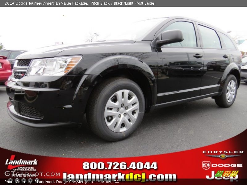Pitch Black / Black/Light Frost Beige 2014 Dodge Journey Amercian Value Package
