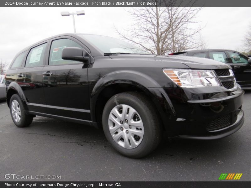 Pitch Black / Black/Light Frost Beige 2014 Dodge Journey Amercian Value Package