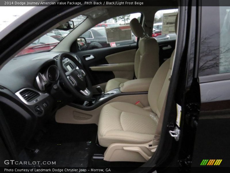 Pitch Black / Black/Light Frost Beige 2014 Dodge Journey Amercian Value Package