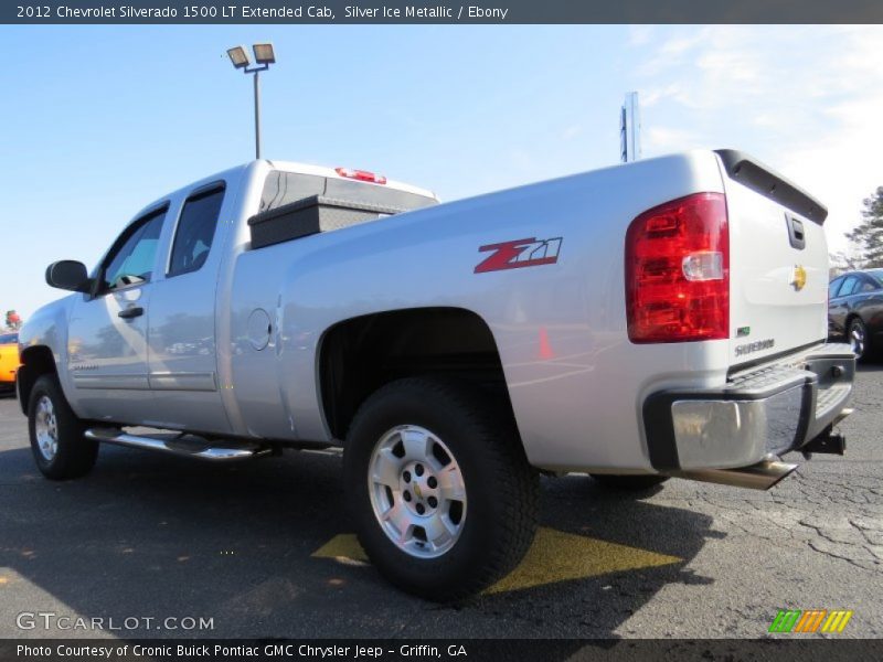 Silver Ice Metallic / Ebony 2012 Chevrolet Silverado 1500 LT Extended Cab