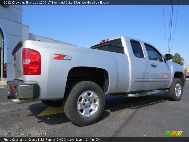 Silver Ice Metallic / Ebony 2012 Chevrolet Silverado 1500 LT Extended Cab