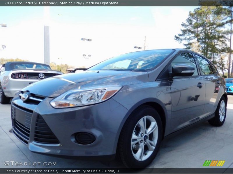 Sterling Gray / Medium Light Stone 2014 Ford Focus SE Hatchback