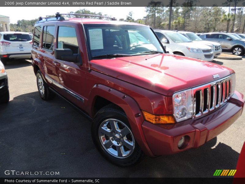 Inferno Red Pearl / Saddle Brown 2006 Jeep Commander Limited 4x4
