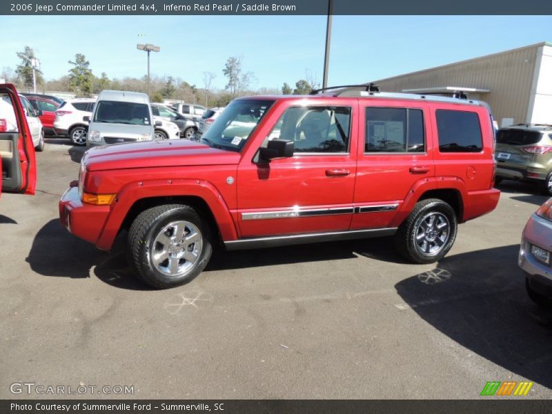 Inferno Red Pearl / Saddle Brown 2006 Jeep Commander Limited 4x4
