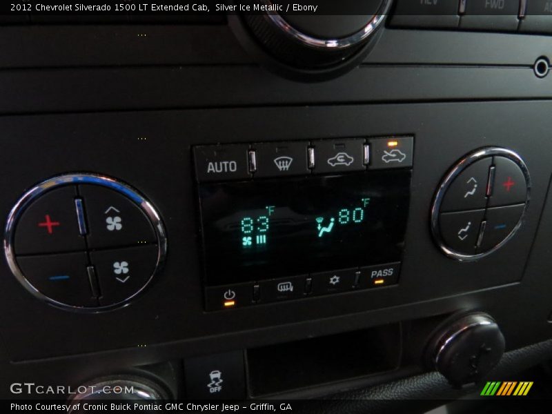 Silver Ice Metallic / Ebony 2012 Chevrolet Silverado 1500 LT Extended Cab