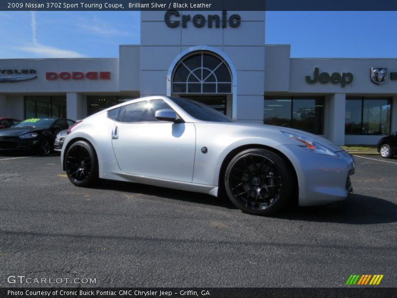 Brilliant Silver / Black Leather 2009 Nissan 370Z Sport Touring Coupe