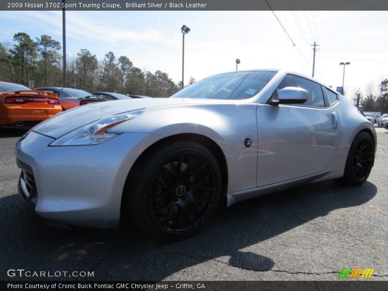 Brilliant Silver / Black Leather 2009 Nissan 370Z Sport Touring Coupe