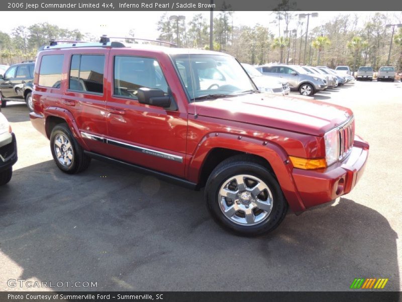 Inferno Red Pearl / Saddle Brown 2006 Jeep Commander Limited 4x4