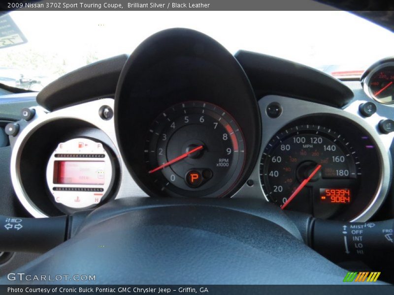Brilliant Silver / Black Leather 2009 Nissan 370Z Sport Touring Coupe