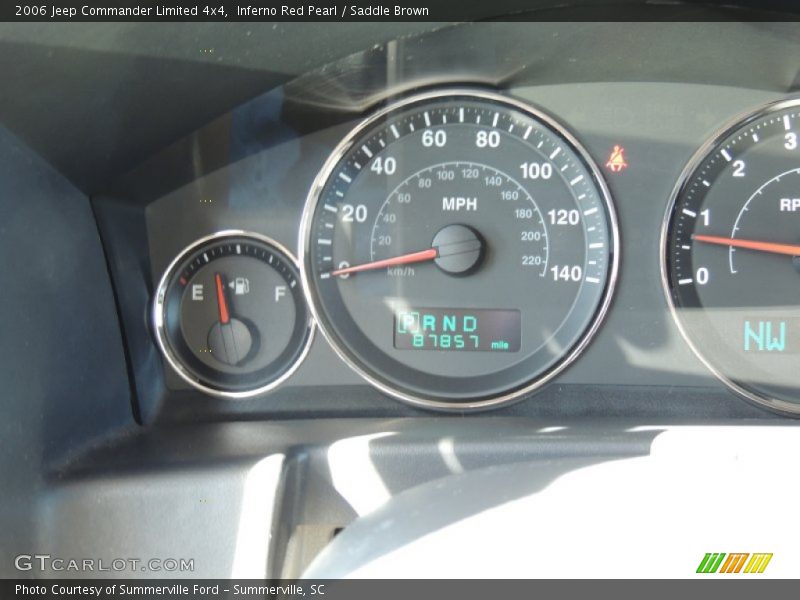 Inferno Red Pearl / Saddle Brown 2006 Jeep Commander Limited 4x4