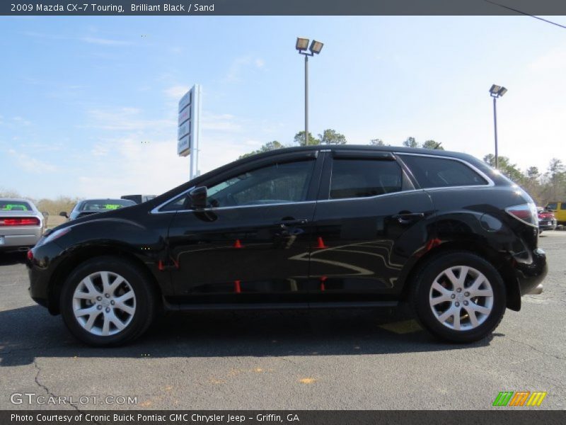 Brilliant Black / Sand 2009 Mazda CX-7 Touring