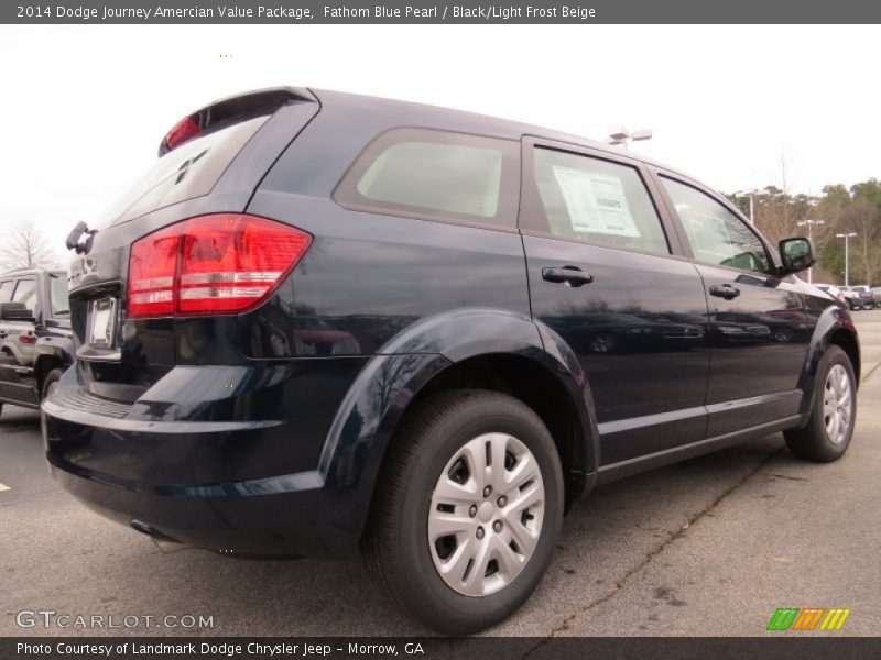 Fathom Blue Pearl / Black/Light Frost Beige 2014 Dodge Journey Amercian Value Package