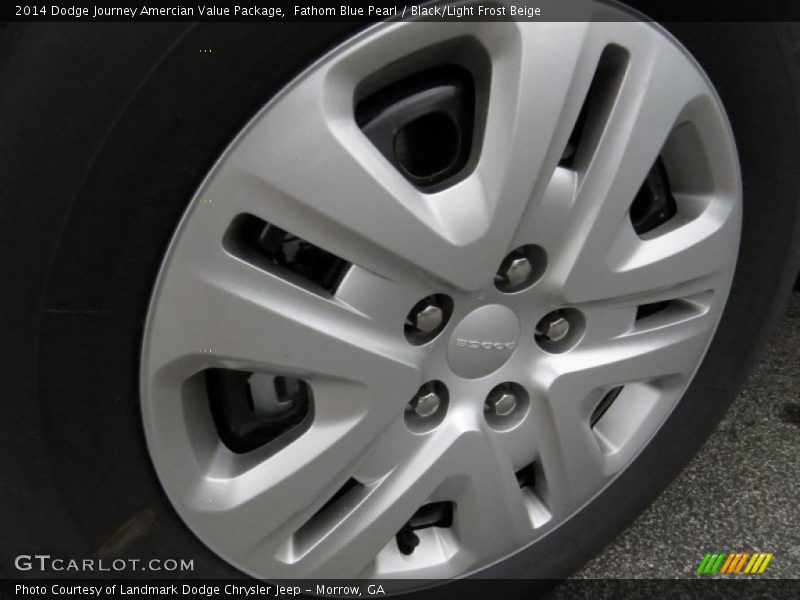 Fathom Blue Pearl / Black/Light Frost Beige 2014 Dodge Journey Amercian Value Package