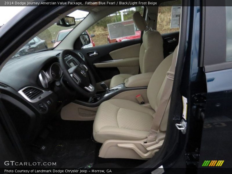 Fathom Blue Pearl / Black/Light Frost Beige 2014 Dodge Journey Amercian Value Package