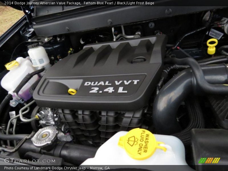 Fathom Blue Pearl / Black/Light Frost Beige 2014 Dodge Journey Amercian Value Package