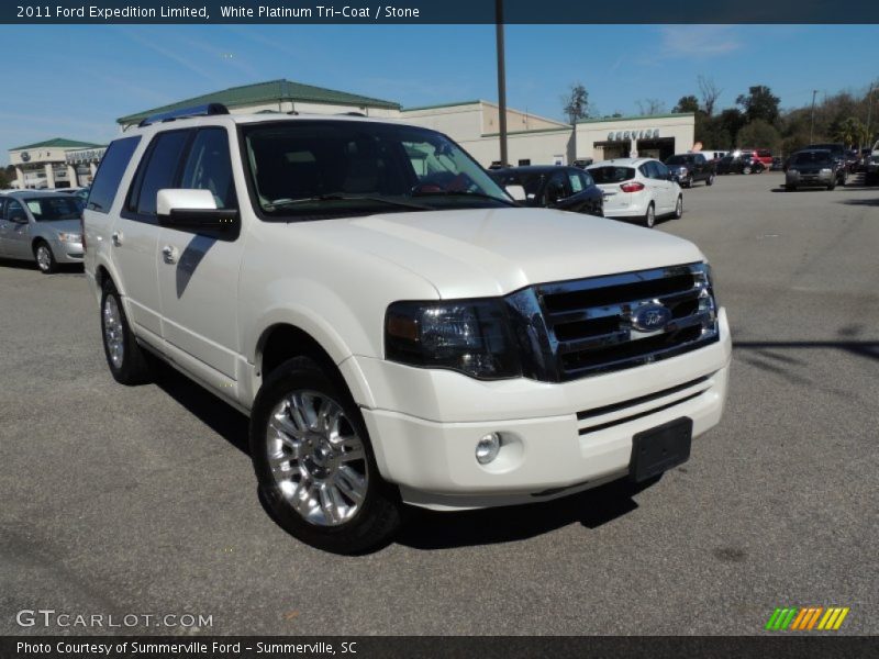 White Platinum Tri-Coat / Stone 2011 Ford Expedition Limited