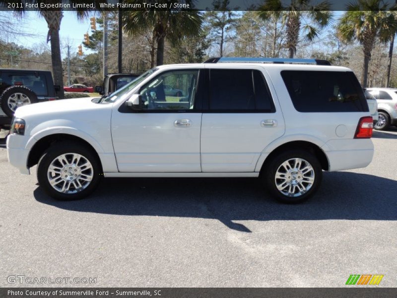White Platinum Tri-Coat / Stone 2011 Ford Expedition Limited