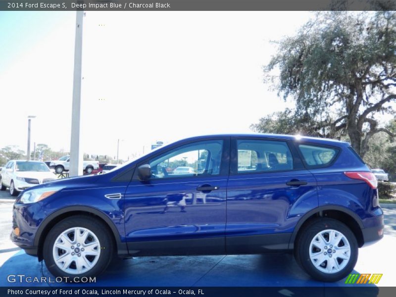 Deep Impact Blue / Charcoal Black 2014 Ford Escape S