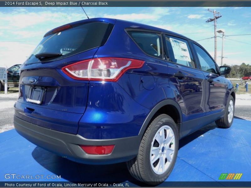 Deep Impact Blue / Charcoal Black 2014 Ford Escape S