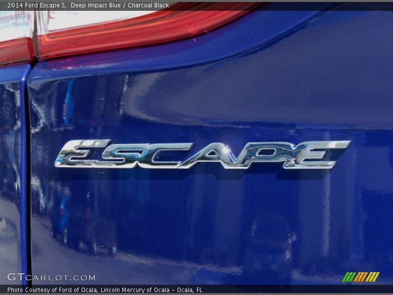 Deep Impact Blue / Charcoal Black 2014 Ford Escape S