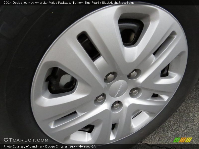Fathom Blue Pearl / Black/Light Frost Beige 2014 Dodge Journey Amercian Value Package
