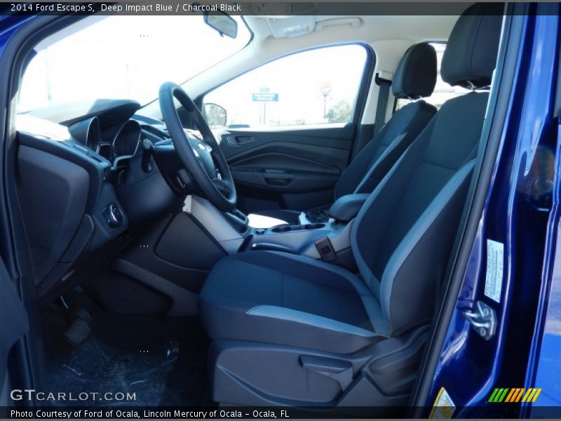 Deep Impact Blue / Charcoal Black 2014 Ford Escape S