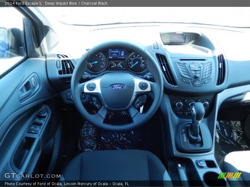 Deep Impact Blue / Charcoal Black 2014 Ford Escape S
