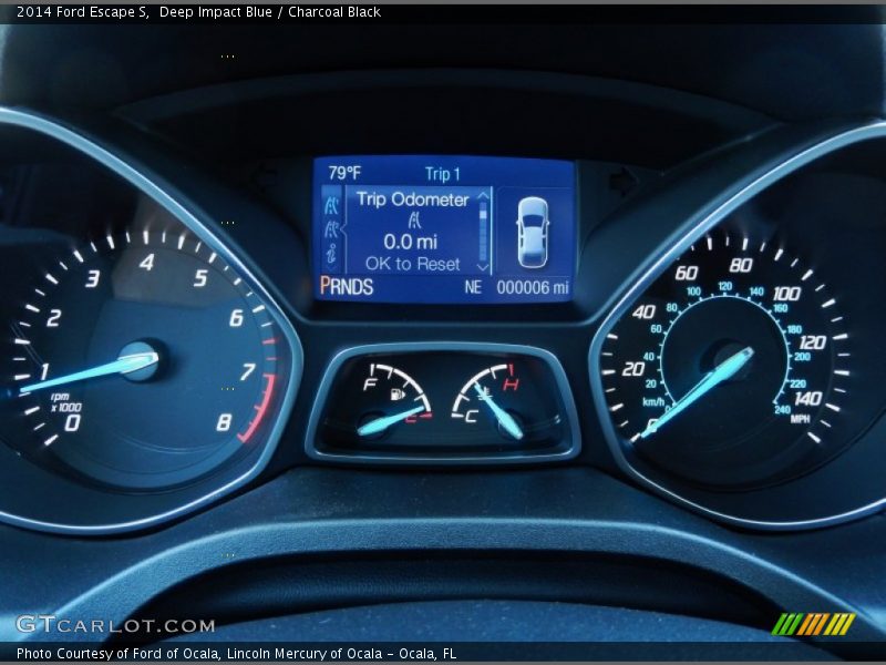 Deep Impact Blue / Charcoal Black 2014 Ford Escape S