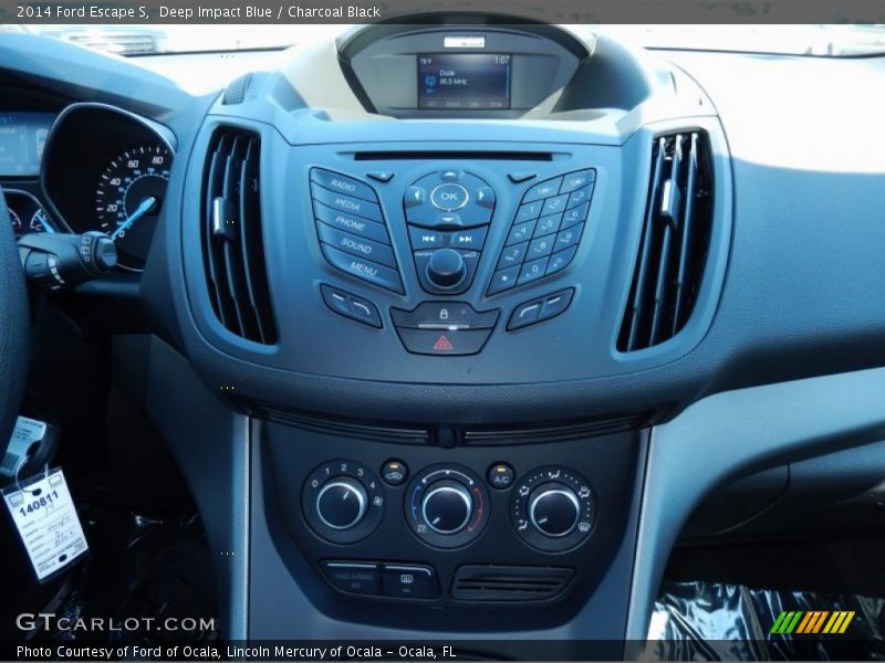 Deep Impact Blue / Charcoal Black 2014 Ford Escape S