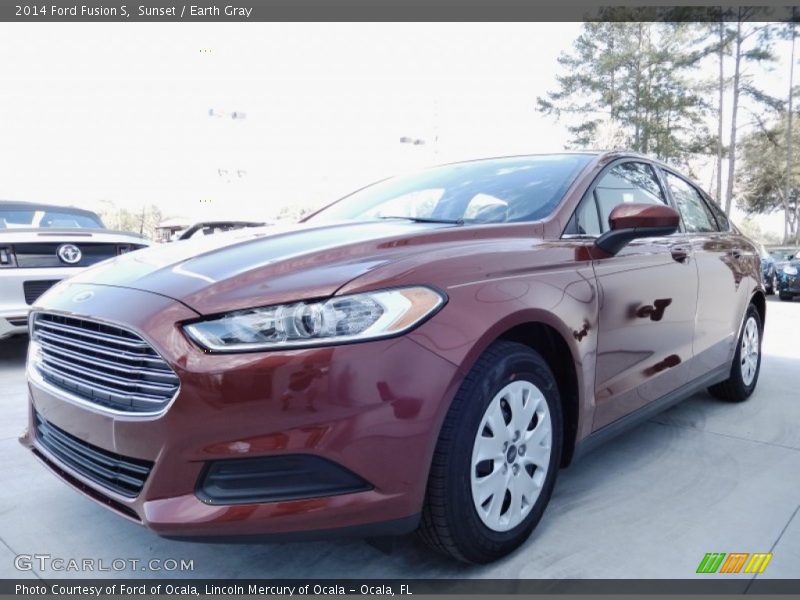 Sunset / Earth Gray 2014 Ford Fusion S