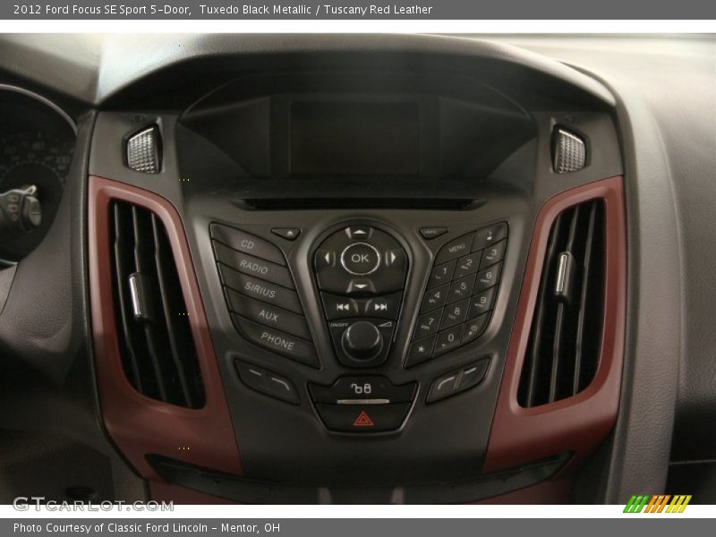Tuxedo Black Metallic / Tuscany Red Leather 2012 Ford Focus SE Sport 5-Door