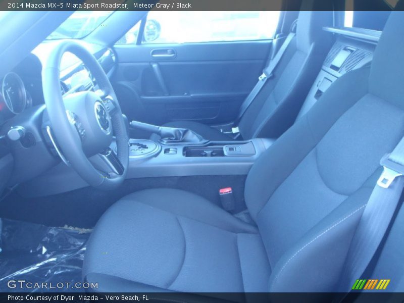 Meteor Gray / Black 2014 Mazda MX-5 Miata Sport Roadster