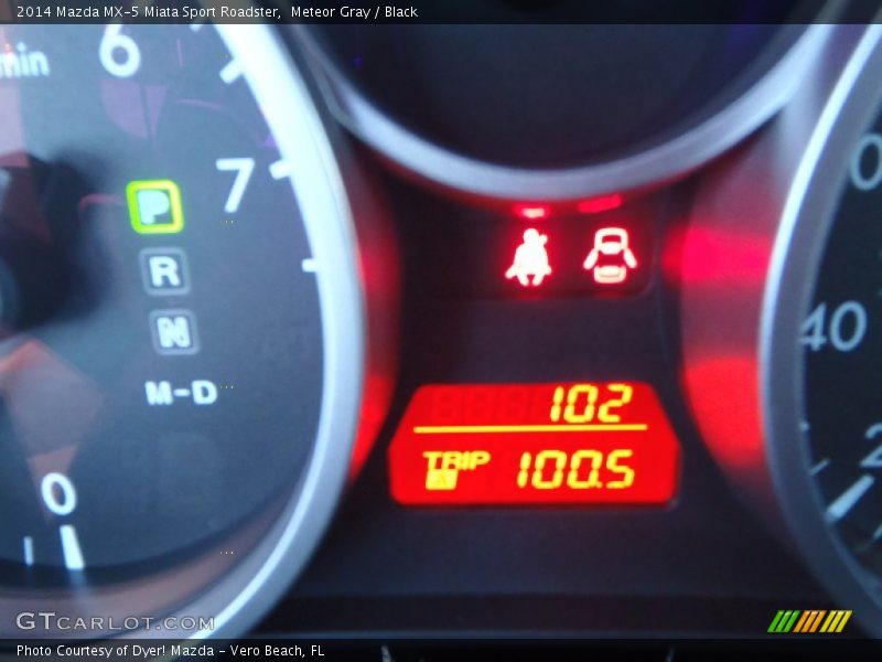 Meteor Gray / Black 2014 Mazda MX-5 Miata Sport Roadster