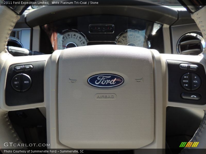 White Platinum Tri-Coat / Stone 2011 Ford Expedition Limited