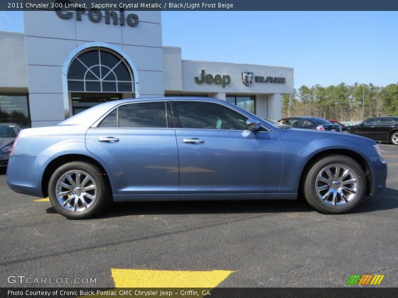 Sapphire Crystal Metallic / Black/Light Frost Beige 2011 Chrysler 300 Limited