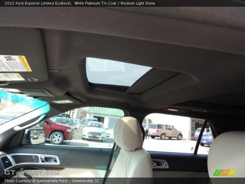 White Platinum Tri-Coat / Medium Light Stone 2013 Ford Explorer Limited EcoBoost