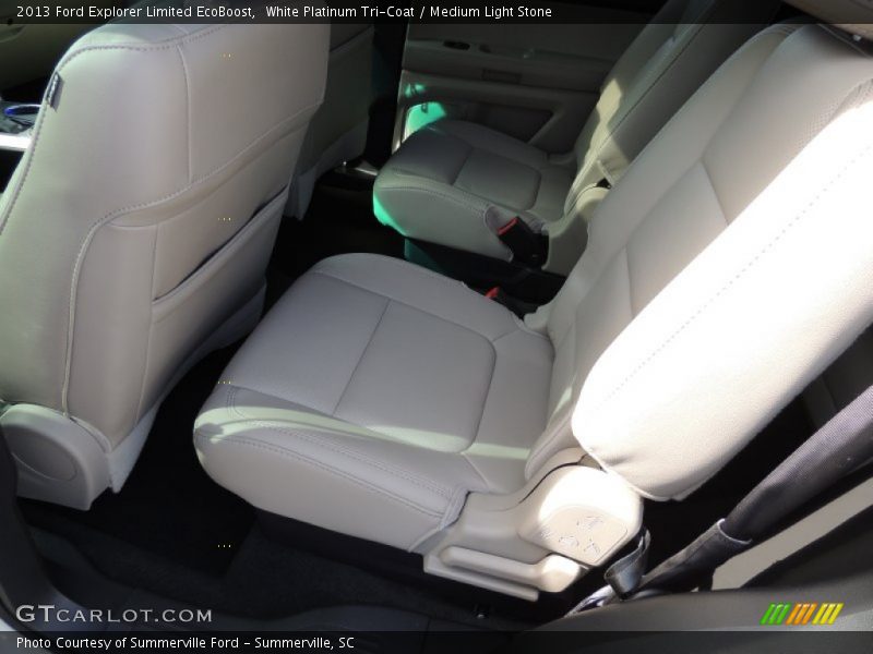 White Platinum Tri-Coat / Medium Light Stone 2013 Ford Explorer Limited EcoBoost