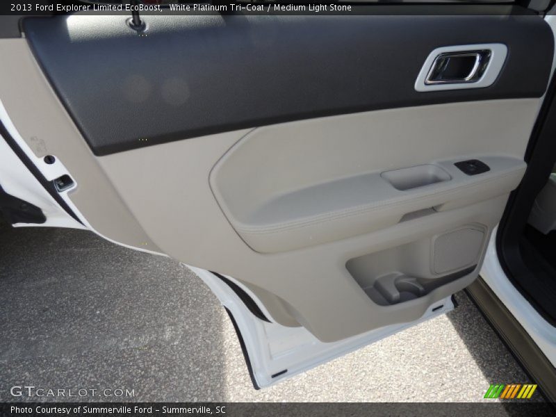White Platinum Tri-Coat / Medium Light Stone 2013 Ford Explorer Limited EcoBoost