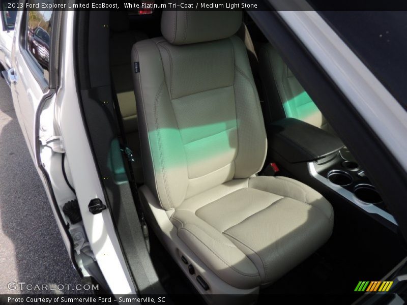 White Platinum Tri-Coat / Medium Light Stone 2013 Ford Explorer Limited EcoBoost