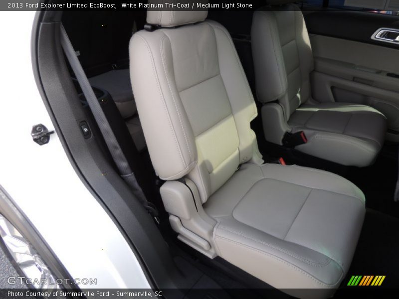 White Platinum Tri-Coat / Medium Light Stone 2013 Ford Explorer Limited EcoBoost