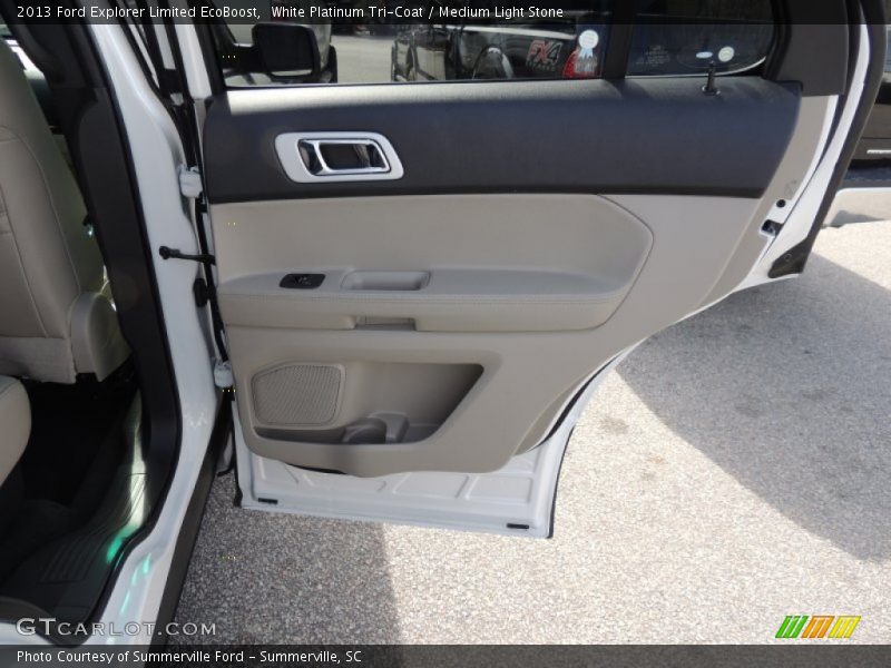 White Platinum Tri-Coat / Medium Light Stone 2013 Ford Explorer Limited EcoBoost