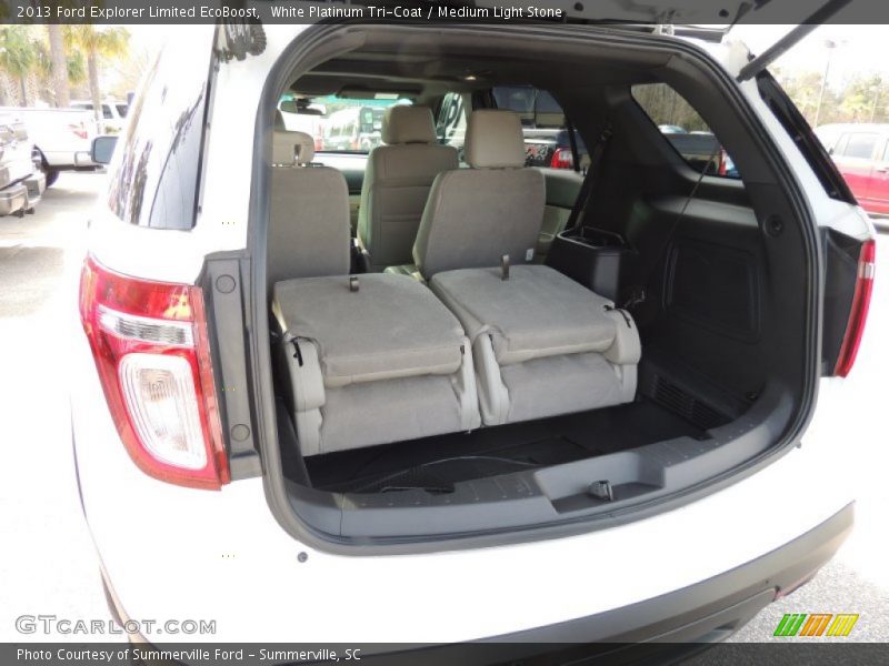 White Platinum Tri-Coat / Medium Light Stone 2013 Ford Explorer Limited EcoBoost