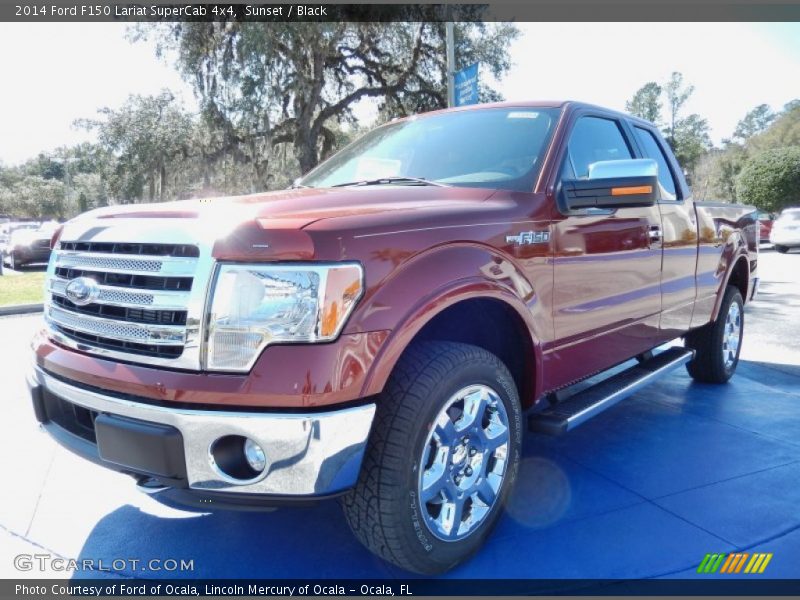 Sunset / Black 2014 Ford F150 Lariat SuperCab 4x4